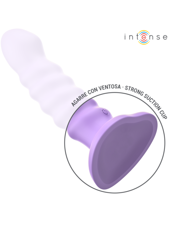 INTENSE BRENDA VIBRADOR TALLA M DISENO EN ESPIRAL 10 VIBRACIONES MORADO CONTROL REMOTO