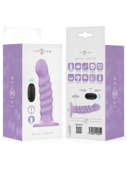 INTENSE BRENDA VIBRADOR TALLA M DISENO EN ESPIRAL 10 VIBRACIONES MORADO CONTROL REMOTO