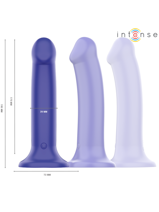 INTENSE VICTORIA VIBRADOR CON VENTOSA 10 VIBRACIONES AZUL OSCURO CONTROL REMOTO