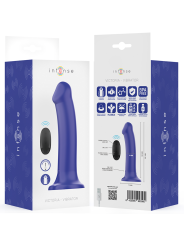 INTENSE VICTORIA VIBRADOR CON VENTOSA 10 VIBRACIONES AZUL OSCURO CONTROL REMOTO