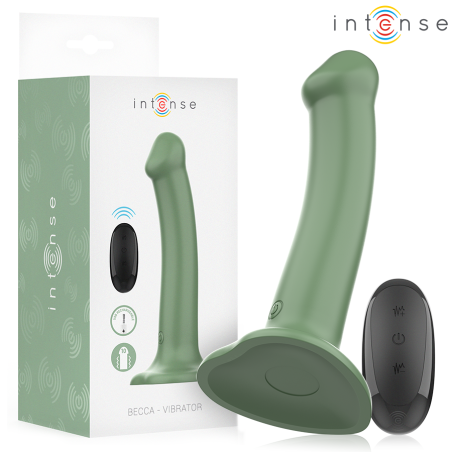 INTENSE BECCA VIBRADOR CON VENTOSA 10 VIBRACIONES VERDE CONTROL REMOTO