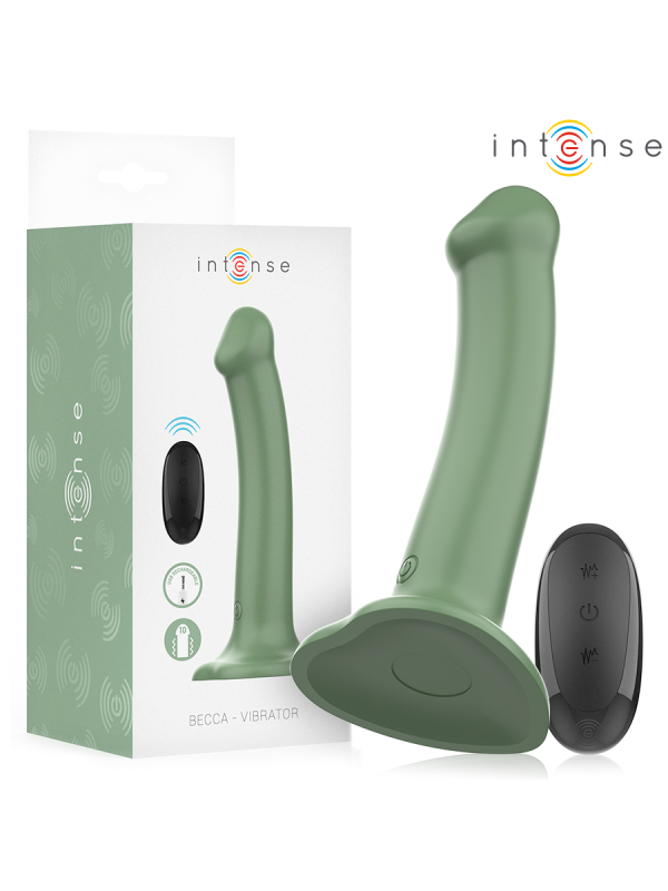 INTENSE BECCA VIBRADOR CON VENTOSA 10 VIBRACIONES VERDE CONTROL REMOTO