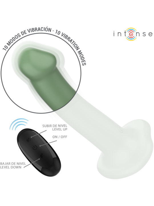 INTENSE BECCA VIBRADOR CON VENTOSA 10 VIBRACIONES VERDE CONTROL REMOTO
