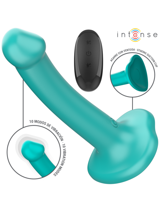 INTENSE KATIE VIBRADOR CON VENTOSA 10 VIBRACIONES AZUL OSCURO CONTROL REMOTO