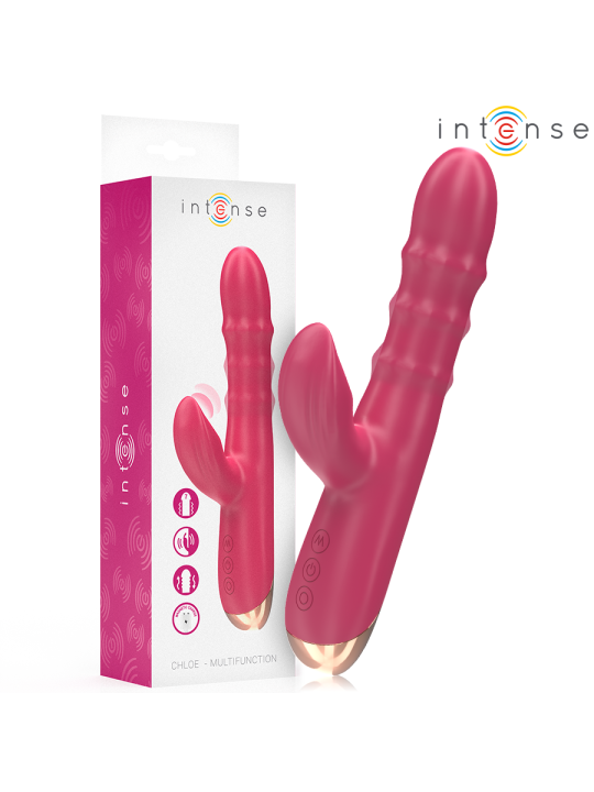 INTENSE CHLOE VIBRADOR MULTIFUNCION 3 EN 1 ROJO