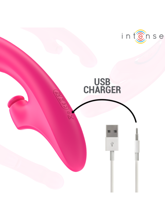 INTENSE EMI VIBRADOR 135 CM MULTIFUNCION 3 EN 1 10 VIBRACIONES ROSA