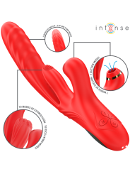INTENSE KAROL VIBRADOR MULTIFUNCION EMPUJE ESTIMULACION ONDAS ESTIMULADORAS ROJO