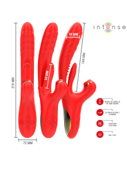 INTENSE KAROL VIBRADOR MULTIFUNCION EMPUJE ESTIMULACION ONDAS ESTIMULADORAS ROJO