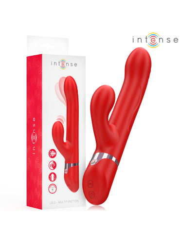 INTENSE LELE VIBRADOR MULTIFUNCION ROTATORIO OSCILACION ESTIMULACION ROJO