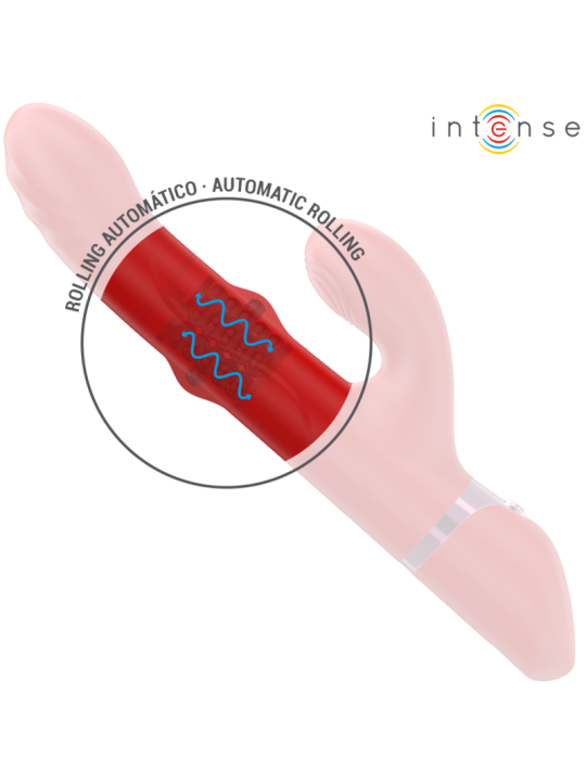 INTENSE LELE VIBRADOR MULTIFUNCION ROTATORIO OSCILACION ESTIMULACION ROJO