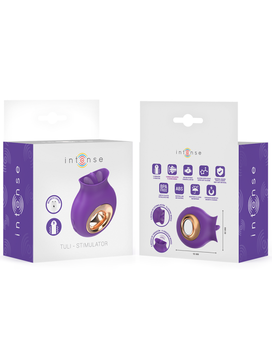 INTENSE TULI ESTIMULADOR CLITORIS 9 VIBRACIONES 9 OSCILACIONES MORADO