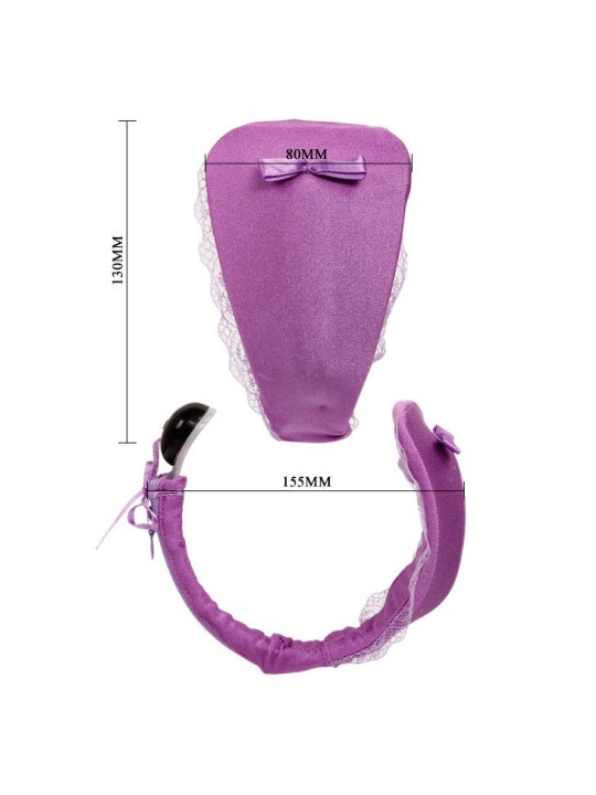 BAILE TANGA CON VIBRADOR CON CONTROL REMOTO LILA