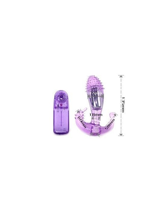 BAILE ESTIMULADOR LILA VAGINAL Y ANAL CON VIBRACION