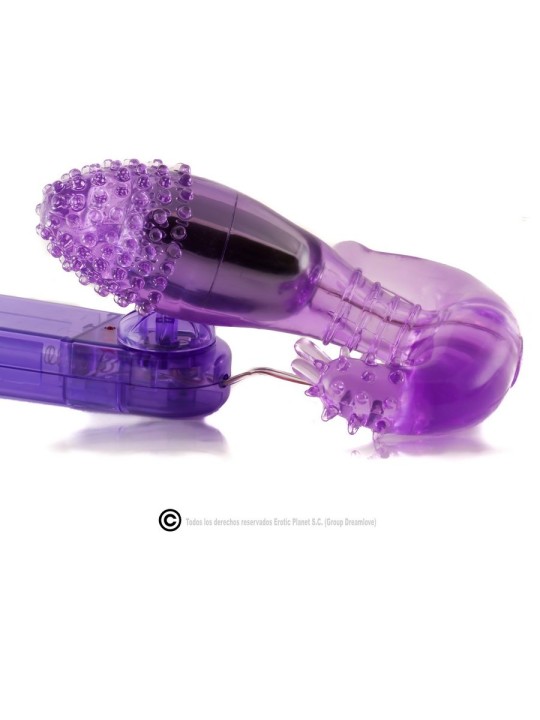BAILE ESTIMULADOR LILA VAGINAL Y ANAL CON VIBRACION