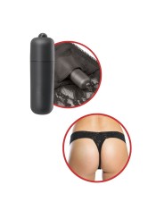 FETISH FANTASY SERIES TANGA DE ENCAJE NEGRO CON VIBRADOR
