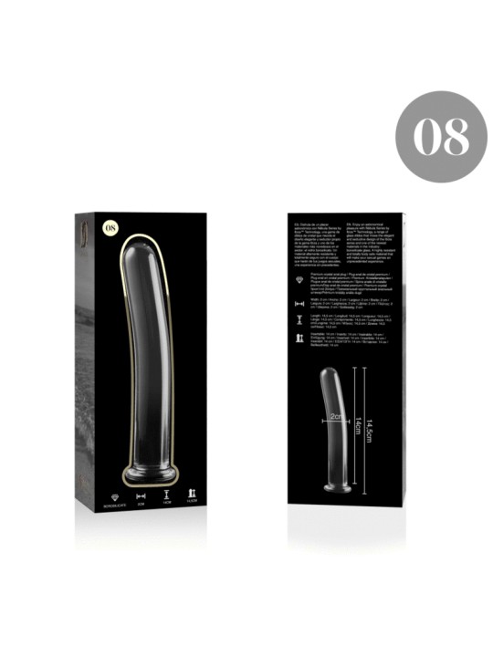 NEBULA SERIES BY IBIZA MODELO 8 DILDO CRISTAL TRANSPARENTE 145 CM O 2 CM
