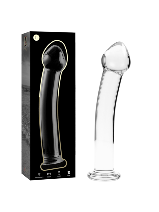NEBULA SERIES BY IBIZA MODELO 11 DILDO CRISTAL TRANSPARENTE 16 CM O 3 CM