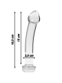 NEBULA SERIES BY IBIZA MODELO 11 DILDO CRISTAL TRANSPARENTE 16 CM O 3 CM