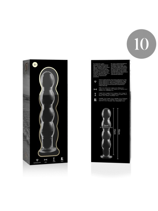 NEBULA SERIES BY IBIZA MODELO 10 DILDO CRISTAL TRANSPARENTE 165 CM O 35 CM