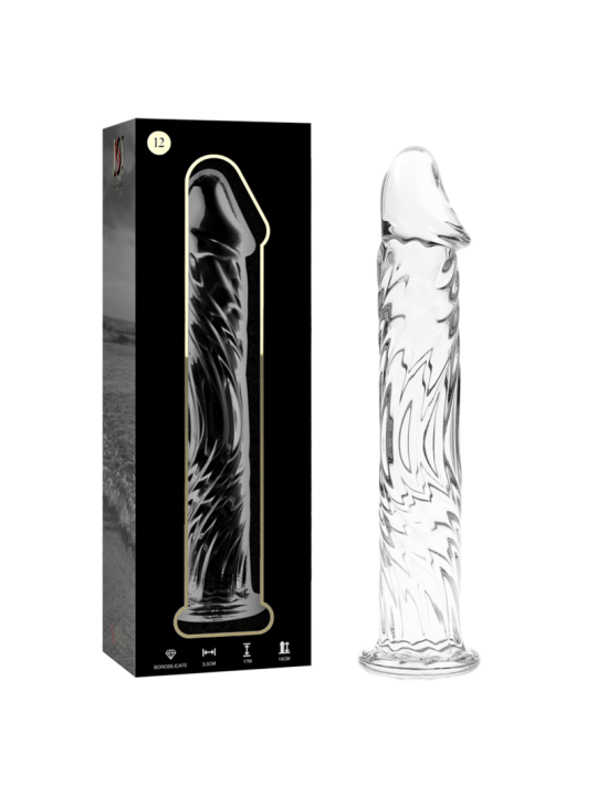 NEBULA SERIES BY IBIZA MODELO 12 DILDO CRISTAL TRANSPARENTE 17 CM O 35 CM