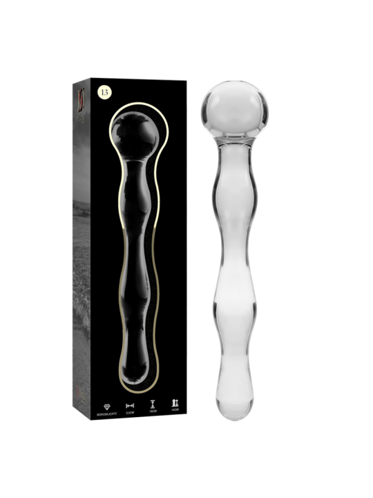 NEBULA SERIES BY IBIZA MODELO 13 DILDO CRISTAL TRANSPARENTE 18 CM O 35 CM