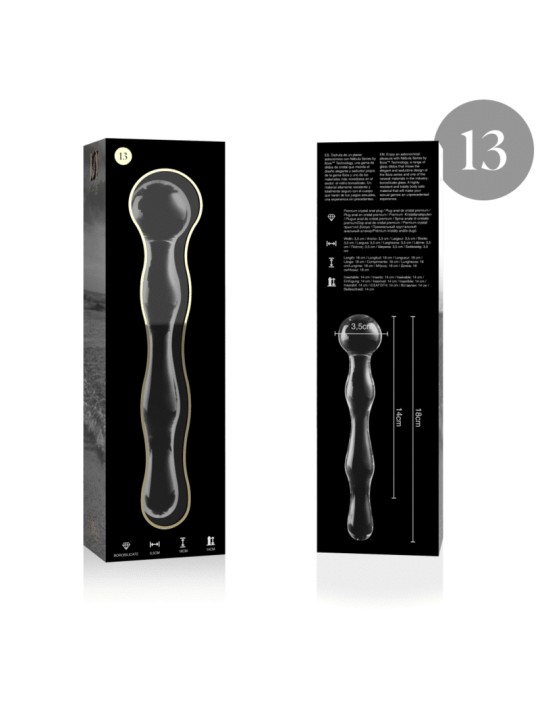 NEBULA SERIES BY IBIZA MODELO 13 DILDO CRISTAL TRANSPARENTE 18 CM O 35 CM
