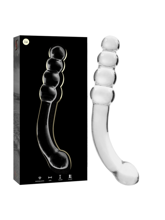NEBULA SERIES BY IBIZA MODELO 14 DILDO CRISTAL TRANSPARENTE 185 CM O 3 CM