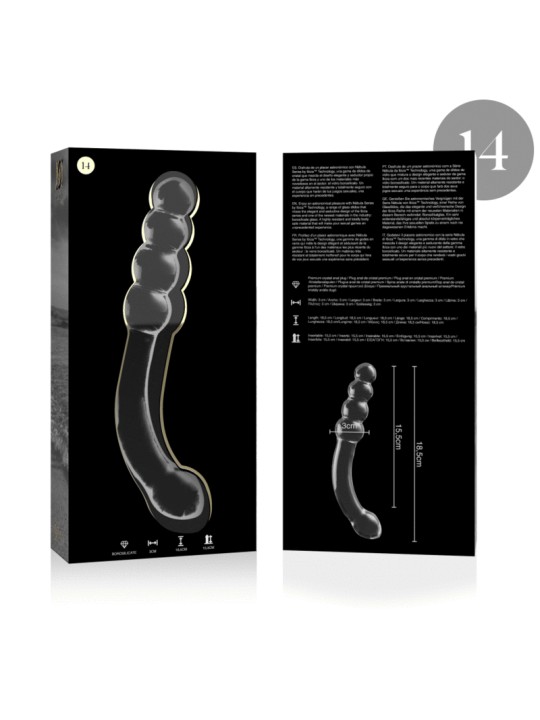 NEBULA SERIES BY IBIZA MODELO 14 DILDO CRISTAL TRANSPARENTE 185 CM O 3 CM