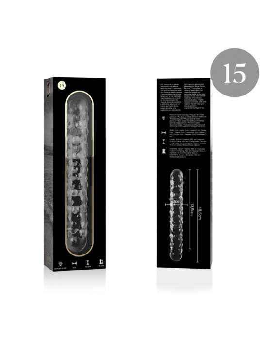 NEBULA SERIES BY IBIZA MODELO 15 DILDO CRISTAL TRANSPARENTE 185 CM O 3 CM