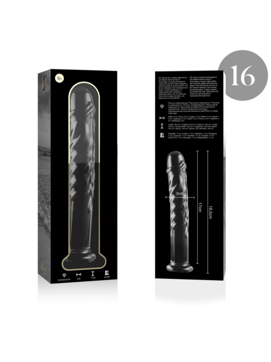 NEBULA SERIES BY IBIZA MODELO 16 DILDO CRISTAL TRANSPARENTE 185 CM O 3 CM