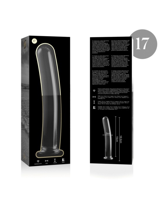 NEBULA SERIES BY IBIZA MODELO 17 DILDO CRISTAL TRANSPARENTE 185 CM O 3 CM
