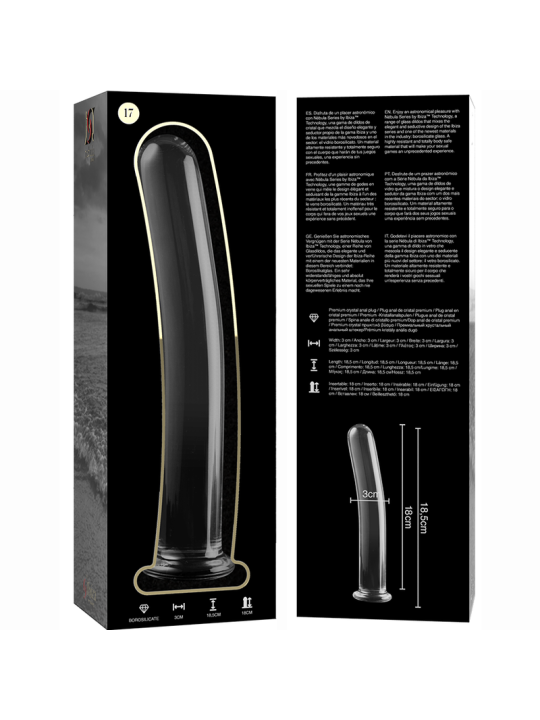 NEBULA SERIES BY IBIZA MODELO 17 DILDO CRISTAL TRANSPARENTE 185 CM O 3 CM