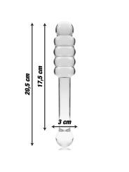 NEBULA SERIES BY IBIZA MODELO 20 DILDO CRISTAL TRANSPARENTE 205 CM O 3 CM