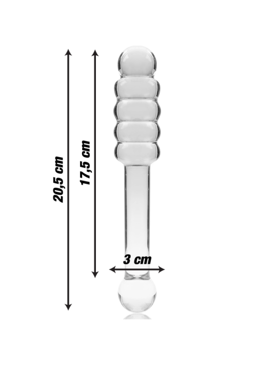 NEBULA SERIES BY IBIZA MODELO 20 DILDO CRISTAL TRANSPARENTE 205 CM O 3 CM