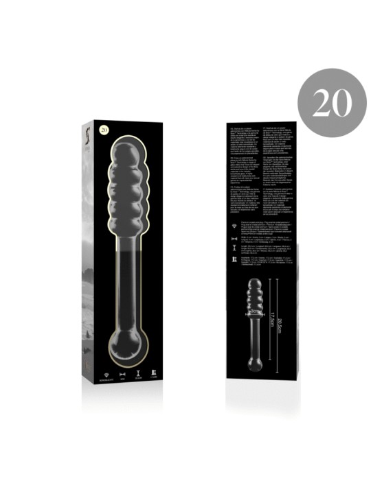NEBULA SERIES BY IBIZA MODELO 20 DILDO CRISTAL TRANSPARENTE 205 CM O 3 CM