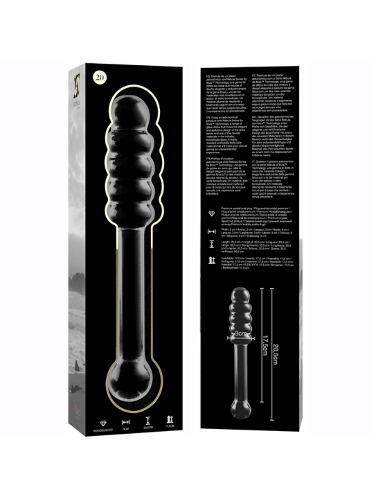 NEBULA SERIES BY IBIZA MODELO 20 DILDO CRISTAL TRANSPARENTE 205 CM O 3 CM