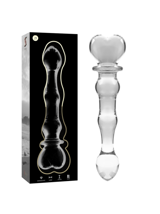NEBULA SERIES BY IBIZA MODELO 21 DILDO CRISTAL TRANSPARENTE 205 CM O 35 CM