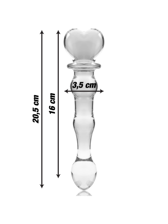 NEBULA SERIES BY IBIZA MODELO 21 DILDO CRISTAL TRANSPARENTE 205 CM O 35 CM