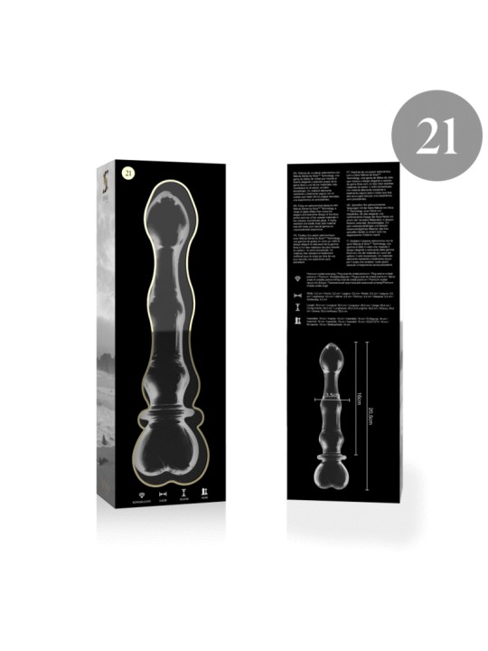 NEBULA SERIES BY IBIZA MODELO 21 DILDO CRISTAL TRANSPARENTE 205 CM O 35 CM
