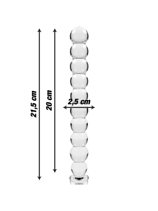 NEBULA SERIES BY IBIZA MODELO 22 DILDO CRISTAL TRANSPARENTE 215 CM O 25 CM
