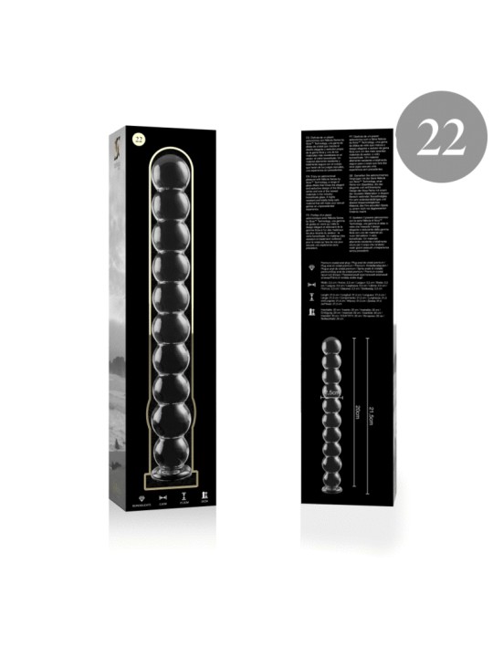 NEBULA SERIES BY IBIZA MODELO 22 DILDO CRISTAL TRANSPARENTE 215 CM O 25 CM