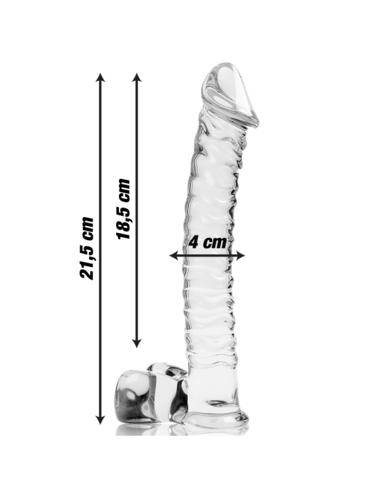 NEBULA SERIES BY IBIZA MODELO 23 DILDO CRISTAL TRANSPARENTE 215 CM O 4 CM