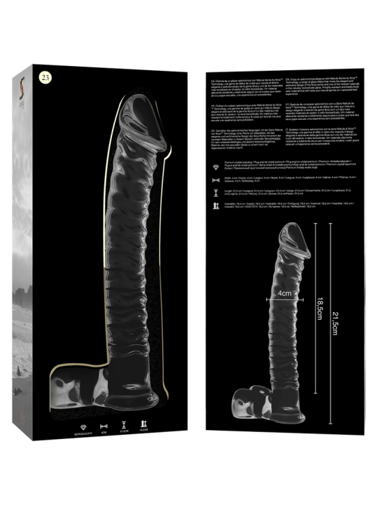 NEBULA SERIES BY IBIZA MODELO 23 DILDO CRISTAL TRANSPARENTE 215 CM O 4 CM