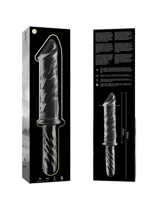 NEBULA SERIES BY IBIZA MODELO 24 DILDO CRISTAL TRANSPARENTE 285 CM O 5 CM