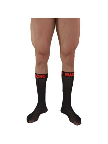 MACHO CALCETINES FINOS NEGRO ROJO TALLA UNICA