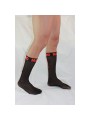 MACHO CALCETINES FINOS NEGRO ROJO TALLA UNICA