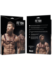 FETISH SUBMISSIVE ATTITUDE ARNES ECOPIEL PECHO HOMBRE NEGRO ROJO