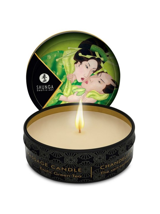 SHUNGA MINI CARESS BY CANDELIGHT VELA MASAJE TE VERDE 30 ML