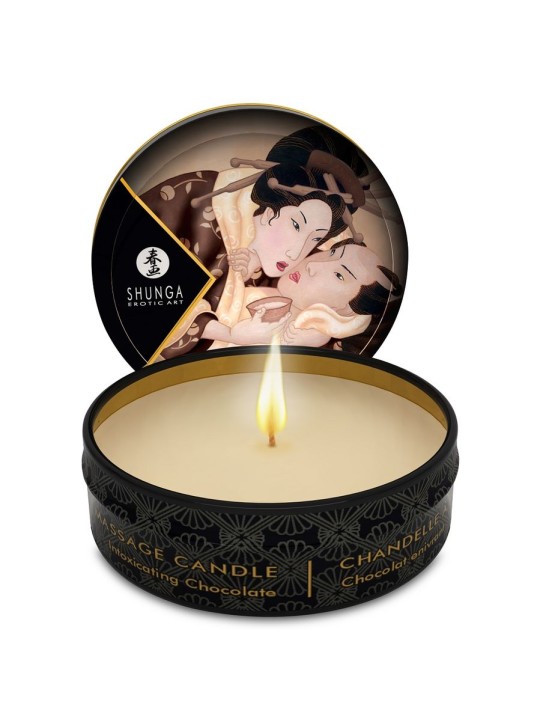 SHUNGA MINI CARESS BY CANDELIGHT VELA MASAJE CHOCOLATE 30 ML