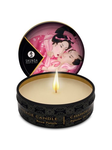 SHUNGA MINI CARESS BY CANDELIGHT VELA MASAJE ROSAS 30 ML